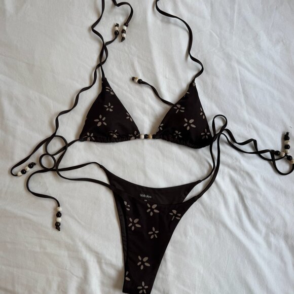 with jean juni bkini sets in brown - Picture 1 of 3